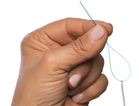 Floss threader - threads floss (like a needle and thread) through tight spaces.