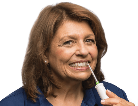 Water flosser - hand-held device that sprays water.